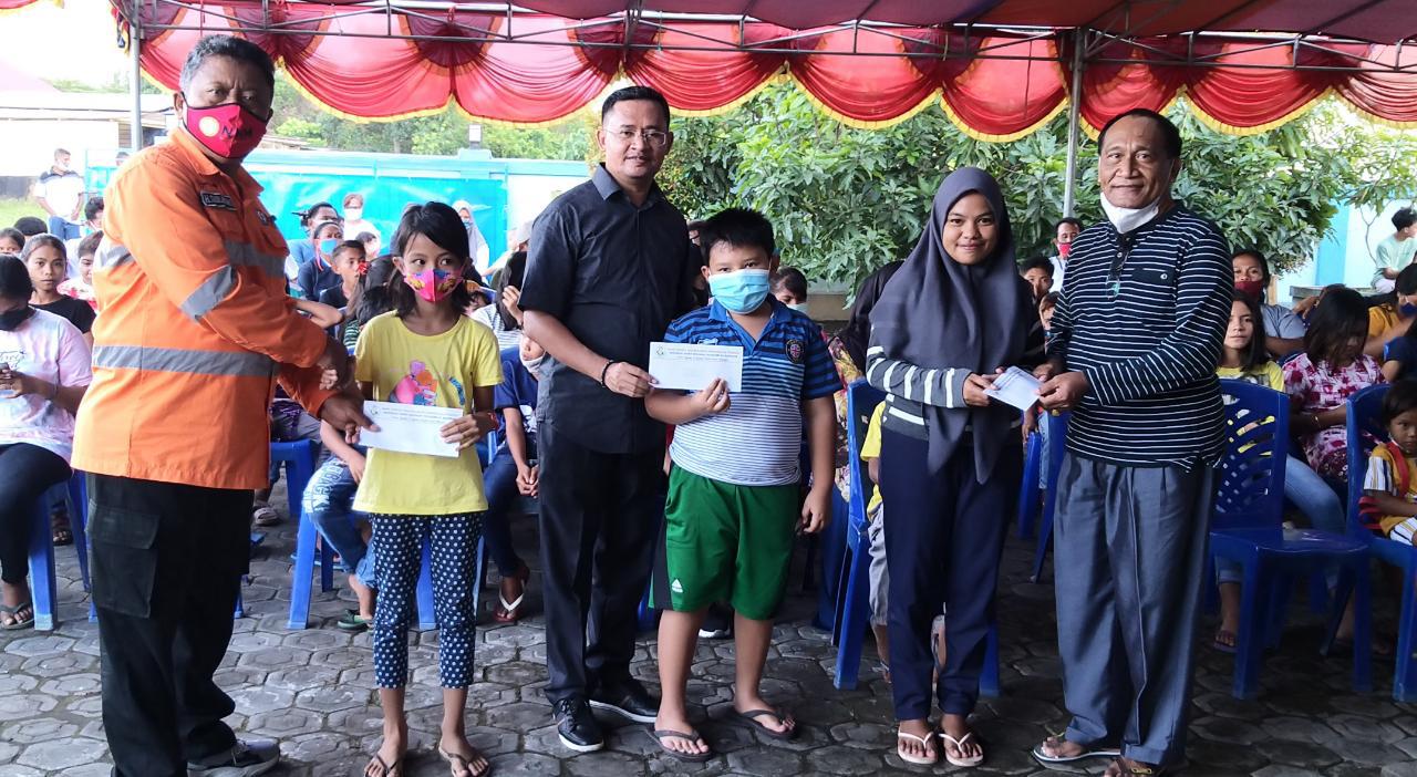 Anak Yatim, Yatim Piatu di Kao Barat terima Santunan Dari NHM Peduli dan Al Qohhar